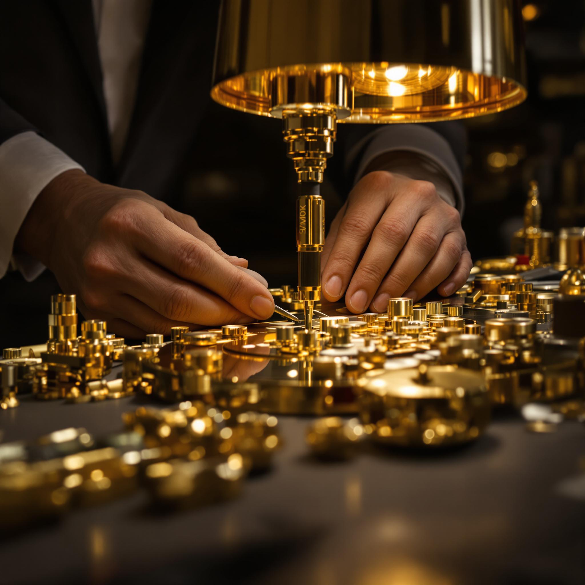 Master craftspeople creating limited edition lighting piece